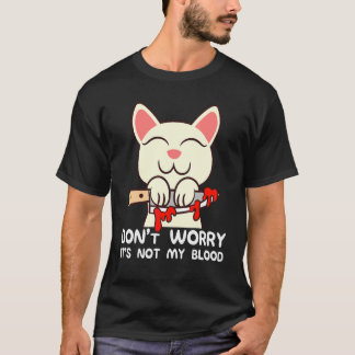 Camiseta Fantasias de Gato Segurando Faca Não É Minha
