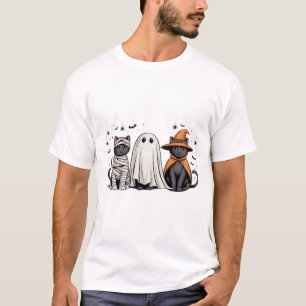 Camiseta Fantasias de Gatos de Halloween PNG - Assustador F
