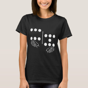 Camiseta Fantasias de Grupo Dominó 6-7 Engraçadas Correspon