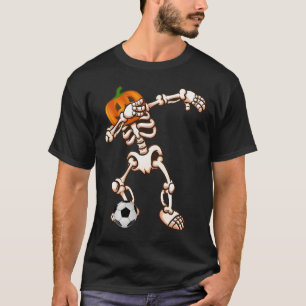 Camiseta Fantasias de Halloween de Futebol Esqueleto Abobor