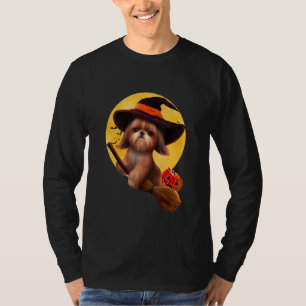 Camiseta Fantasias de Halloween de Shih Tzu para Homens Mul