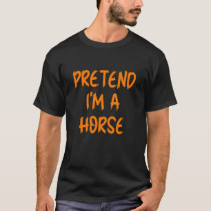 Camiseta Fantasias de Halloween Eu Sou Um Cavalo Engraçado