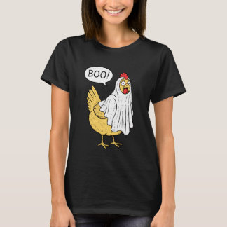 Camiseta Fantasias de Halloween Frango Boo Meninos Adolesce