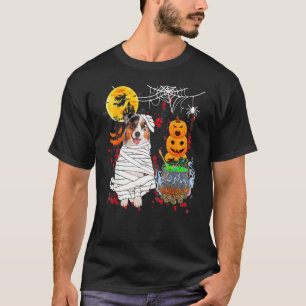 Camiseta Fantasias de Halloween para cães da raça Pastor Au