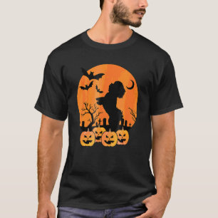 Camiseta Fantasias de Halloween para cães Shih Tzu abóbora