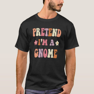 Camiseta Fantasias de Halloween Retro Groovy Fingir que sou
