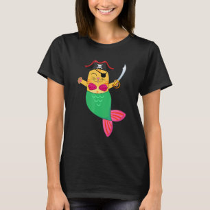 Camiseta Fantasias de Halloween Sereia Pirata Gato Para Mul