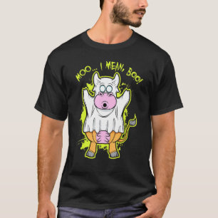 Camiseta Fantasias de Halloween Vaca Fantasma Moo Boo