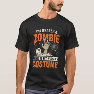 Camiseta Fantasias de Humano Zumbi Design de Halloween