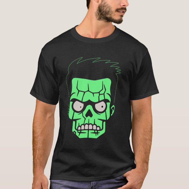 Camiseta Fantasias de Monstro de Frankenstein para Hallowee (Frente)