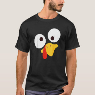 Camiseta Fantasias de peregrino com rosto de peru 1