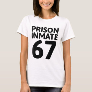Camiseta Fantasias de Preso 67 para Halloween Roupa de Pres