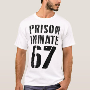 Camiseta Fantasias de Preso 67 para o Halloween Meme Prisão