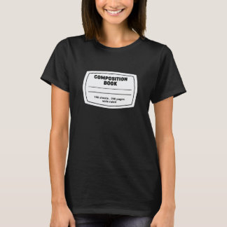 Camiseta Fantasias de professor caderno de composição no Ha