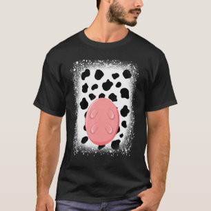 Camiseta Fantasias de Úberes de Vaca Impressão Fantasia de