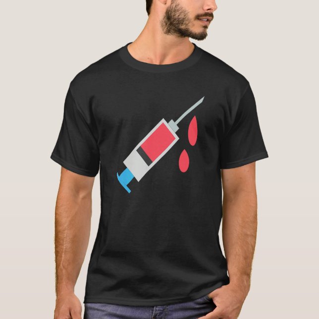 Camiseta Fantasias de Vacinação com Seringa (Frente)