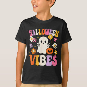 Camiseta Fantasias de Vibrações de Halloween Groovy Abóbora