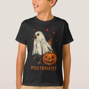 Camiseta Fantasias engraçadas de galinha fantasma de Hallow