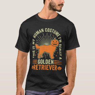 Camiseta Fantasias Humanas de Golden Retriever para Hallowe