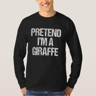 Camiseta Fantasie Eu Sou Um Traje De Girafa Halloween Pregu