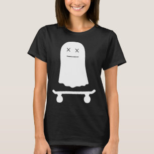 Camiseta Fantasioso Fantasma Skateboard Patinador Preguiços