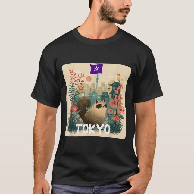 Camiseta Fantasioso Traje de Guaxinim Animal Toxyko para Me (Frente)