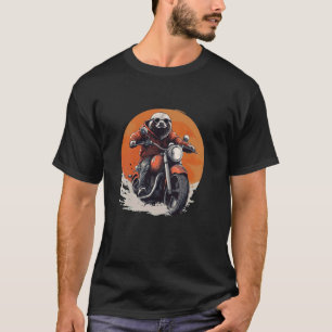 Camiseta Fantasioso Traje de Preguiça com linda Moto