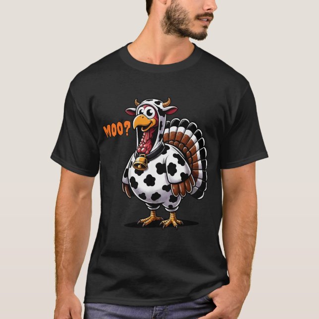 Camiseta Fantasioso Traje de Vaca de Peru Moo-key Dia de Aç (Frente)