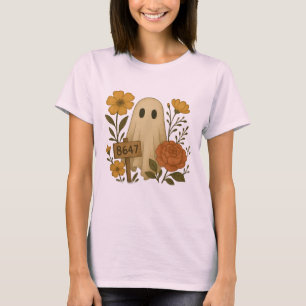 Camiseta Fantasma 8647 Sinal Sutil Anti-Trump Floral Hallow