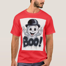 Fantasma Adorável com Chapéu de Bowler e BOO! Graf