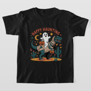 Camiseta Fantasma Adorável no Dinossauro Múmia – Halloween