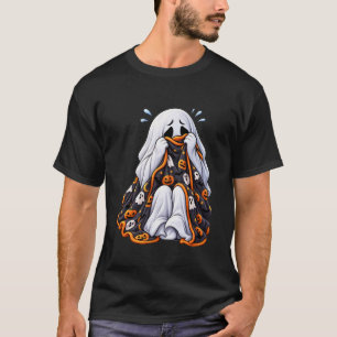 Camiseta Fantasma Assustado – Halloween Sinistro Fofo