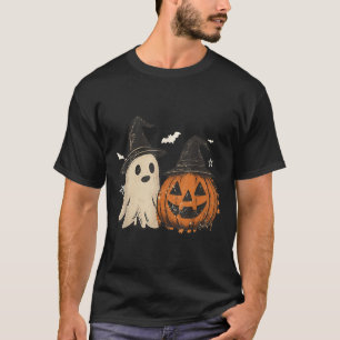 Camiseta Fantasma Assustador Abóbora Floral Halloween Spook