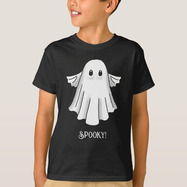 Camiseta Fantasma Assustador de Halloween (Frente)