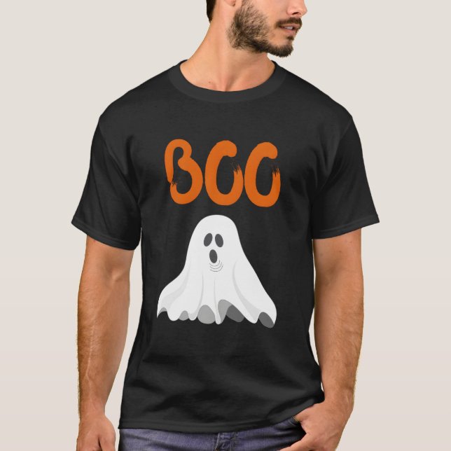 Camiseta Fantasma Assustador de Halloween Boo (Frente)