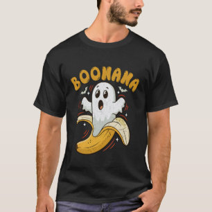 Camiseta Fantasma Banana Boonana Roupa de Halloween Engraça