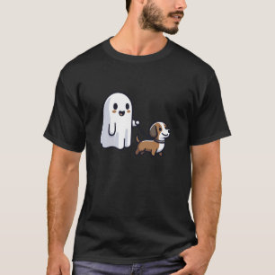 Camiseta Fantasma Bonita Andando O Cão Engraçado Cachorro L