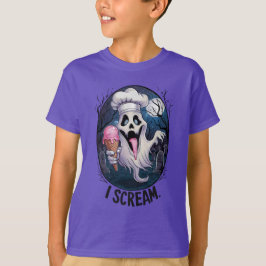 Camiseta Fantasma Bonita com o Halloween do Sorvete