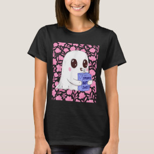Camiseta Fantasma Bonita E Doce Com Halloween Floral
