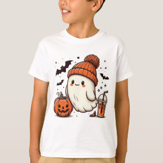 Camiseta Fantasma Bonita no Halloween de Pumpkin