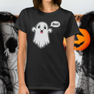 Camiseta Fantasma Bonita Tentando Ser Assustador Dizendo Bo