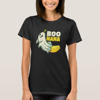 Camiseta Fantasma Bonito Banana Festa de Halloween Assustad