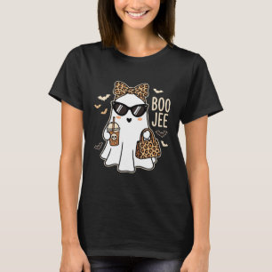 Camiseta Fantasma Bonito Boo Jee Design de Leopardo de Hall