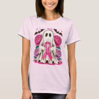 Fantasma Bonito com Flores de Fita Rosa Cancer de