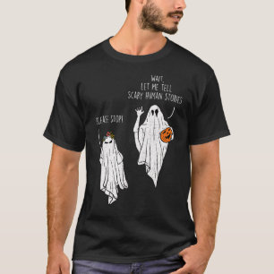 Camiseta Fantasma Bonito Contando Histórias Humanas Assusta