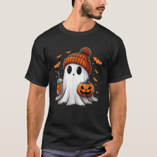 Camiseta Fantasma Bonito de Halloween Café Esnobe Fantasma