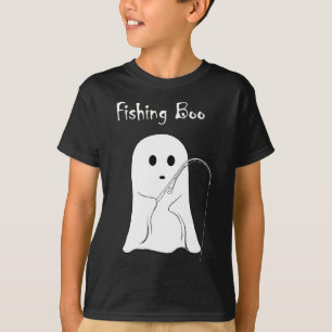 Camiseta Fantasma Bonito de Pesca Boo Halloween Temporada A