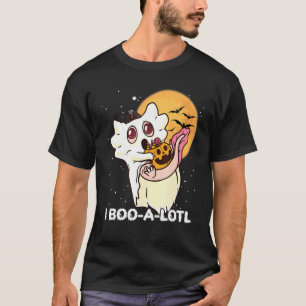 Camiseta Fantasma Bonito Eu Boo Um Eixo Do Halloween Lotl