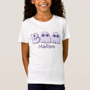 Camiseta Fantasma Boo Fofo Halloween Nome ou Texto Personal