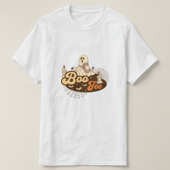 Camiseta Fantasma Boo-Jee Halloween engraçado (Frente do Design)
